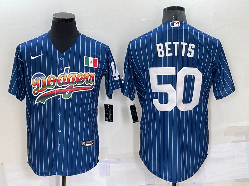 Men's Los Angeles Dodgers Mookie Betts #50 Blue Alternate Jersey